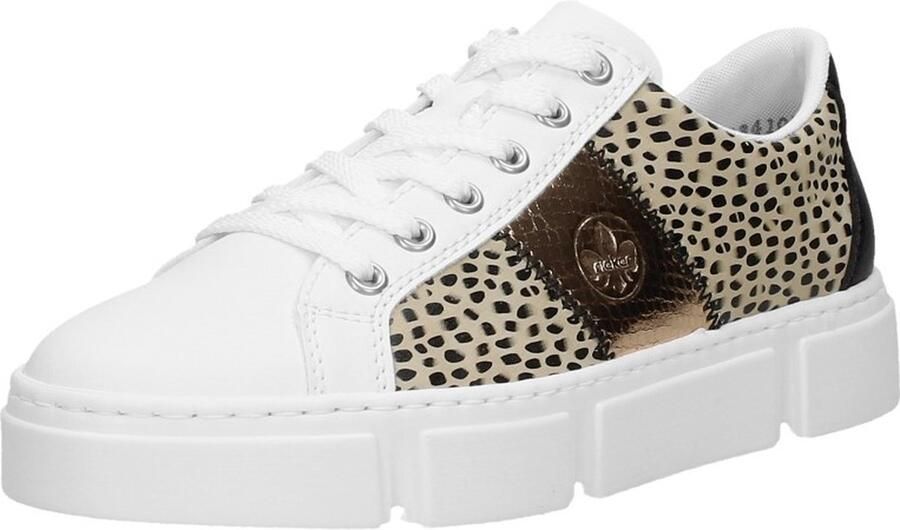 Rieker Comfortabele witte sneaker met leuk print Multicolor Dames - Foto 6