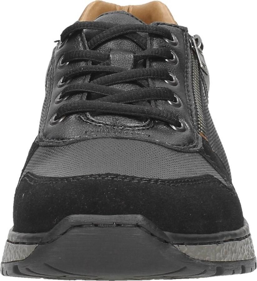 Rieker Trendy damessneaker met beige zwarte print en metallic detail Zwart Heren - Foto 5