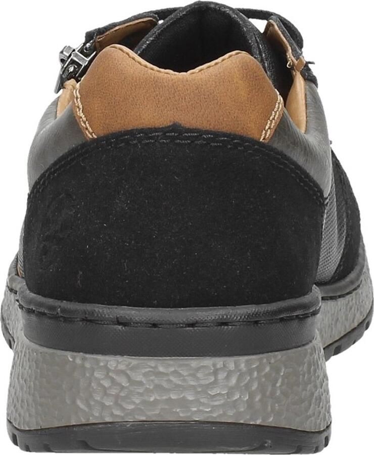 Rieker Trendy damessneaker met beige zwarte print en metallic detail Zwart Heren - Foto 8