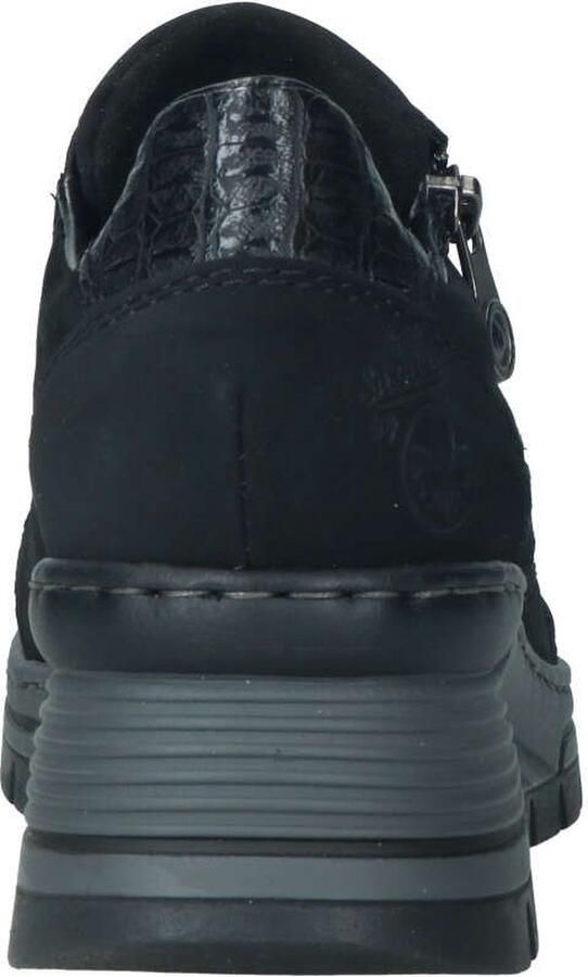 Rieker Trendy damessneaker met beige zwarte print en metallic detail Zwart Heren - Foto 19