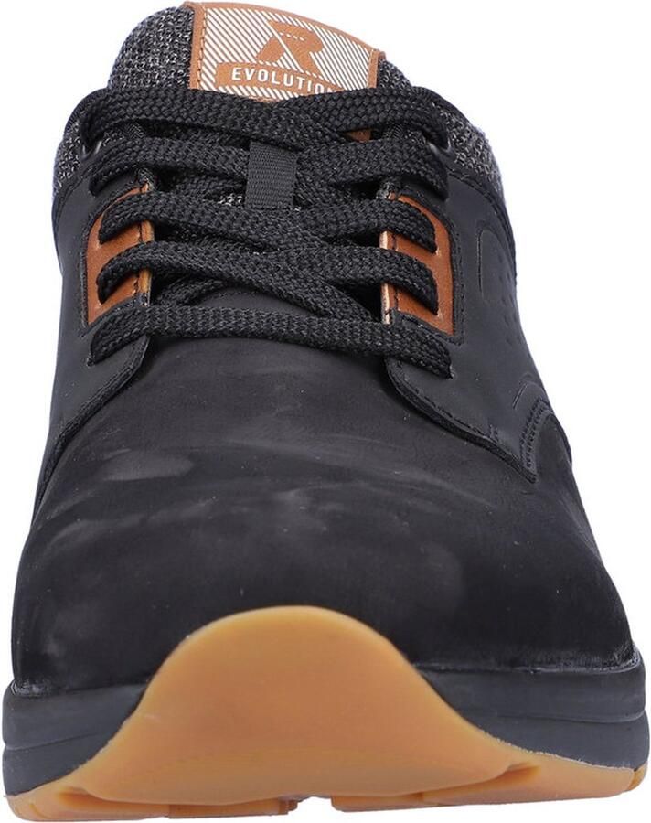 Rieker Trendy damessneaker met beige zwarte print en metallic detail Zwart Heren - Foto 9