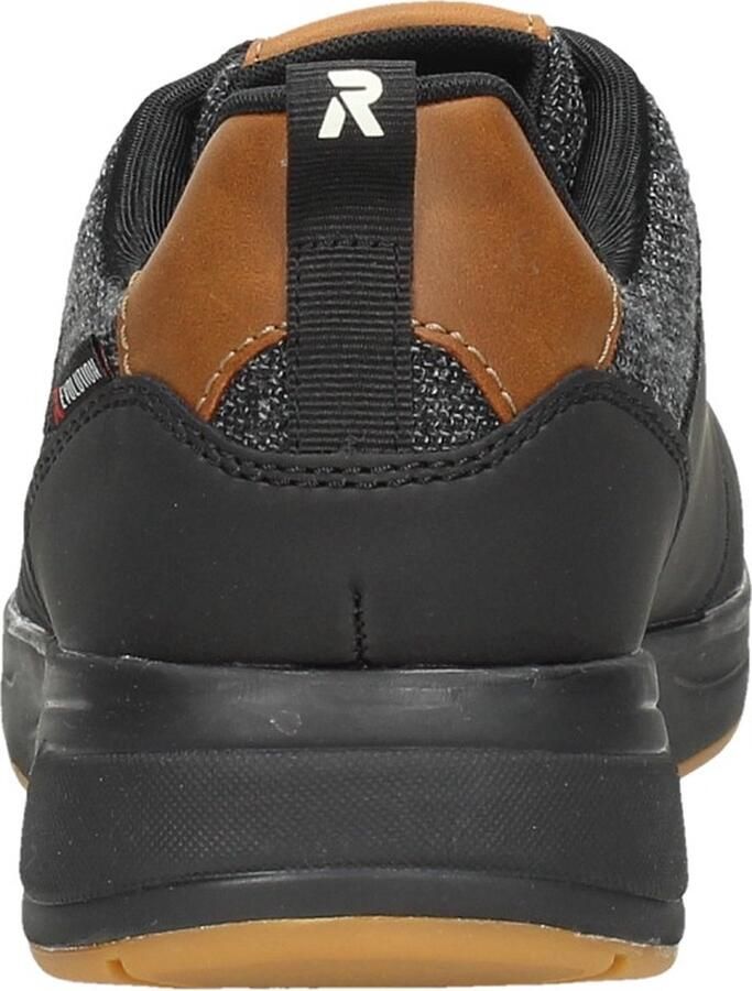 Rieker Trendy damessneaker met beige zwarte print en metallic detail Zwart Heren - Foto 10