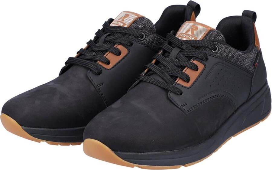 Rieker Trendy damessneaker met beige zwarte print en metallic detail Zwart Heren - Foto 18