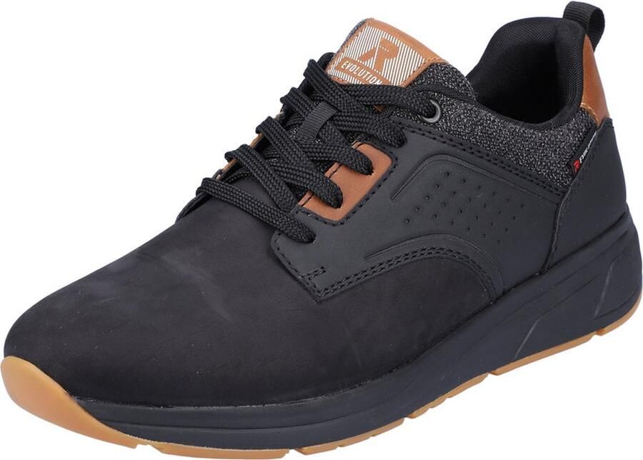 Rieker Trendy damessneaker met beige zwarte print en metallic detail Zwart Heren - Foto 14