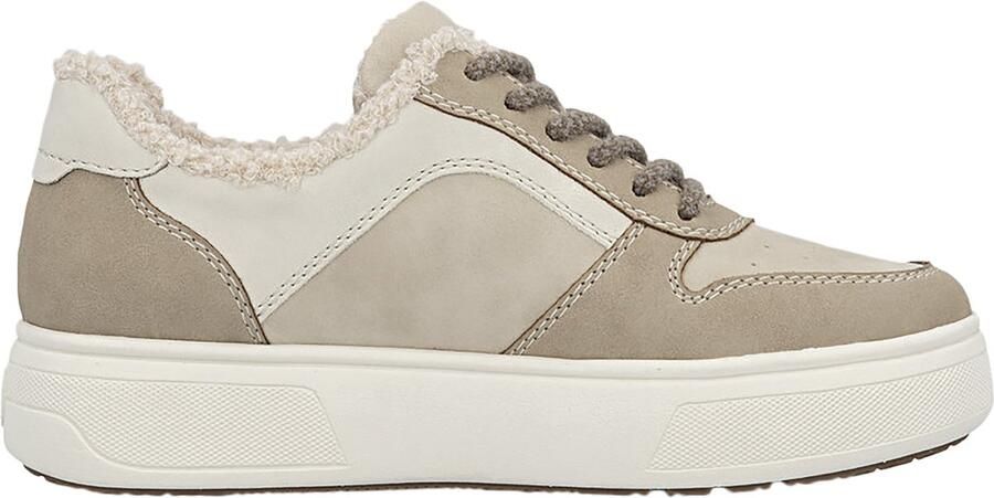 Rieker Plateausneakers Retro-sneaker veterschoen lage schoen met teddyvoering