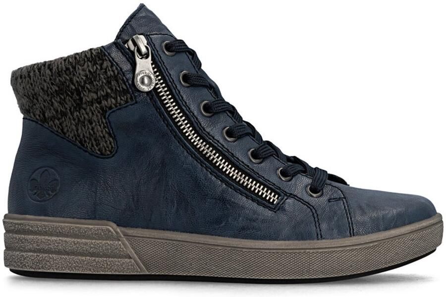 Rieker X0709-14 dames veterboots sportief blauw - Foto 1