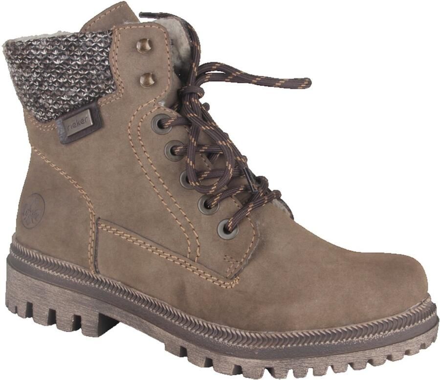 Rieker Y7621-25 dames veterboots sportief beige