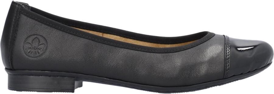 Rieker Zachtzwarte leren ballerina