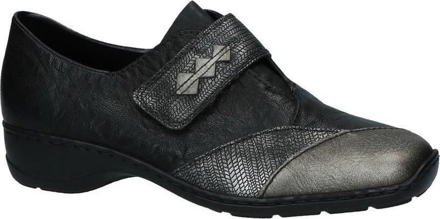 Rieker Zwarte Klittenbandschoen