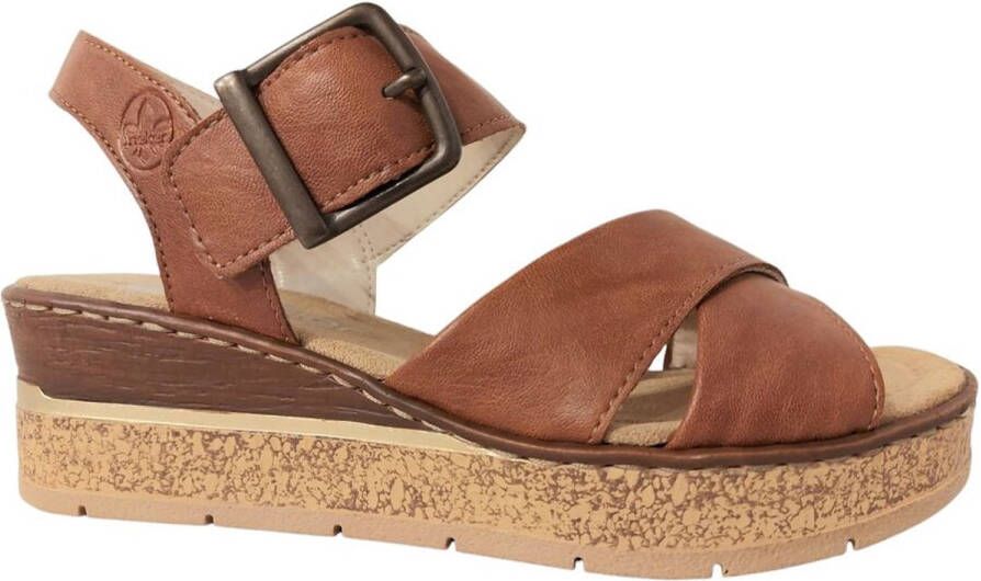 Rieker Sandalen Hak Sandalen Hak Cognac