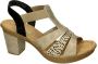 Rieker Elegante Comfortabele Sandalette Zwart Zilver Multicolor - Thumbnail 2