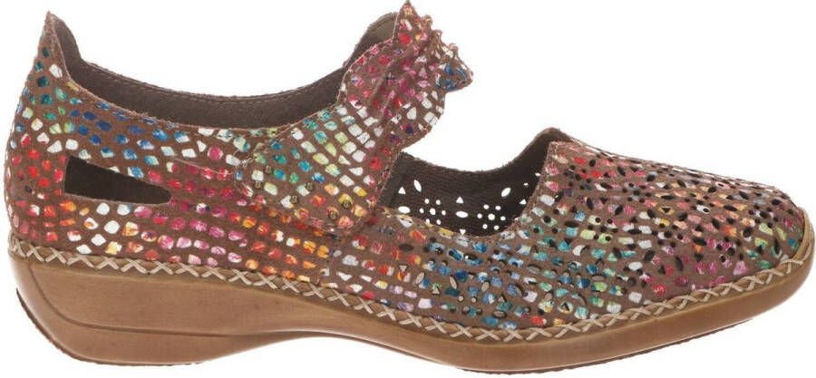 Rieker instapper met klitteband art. 413G7 90 multi