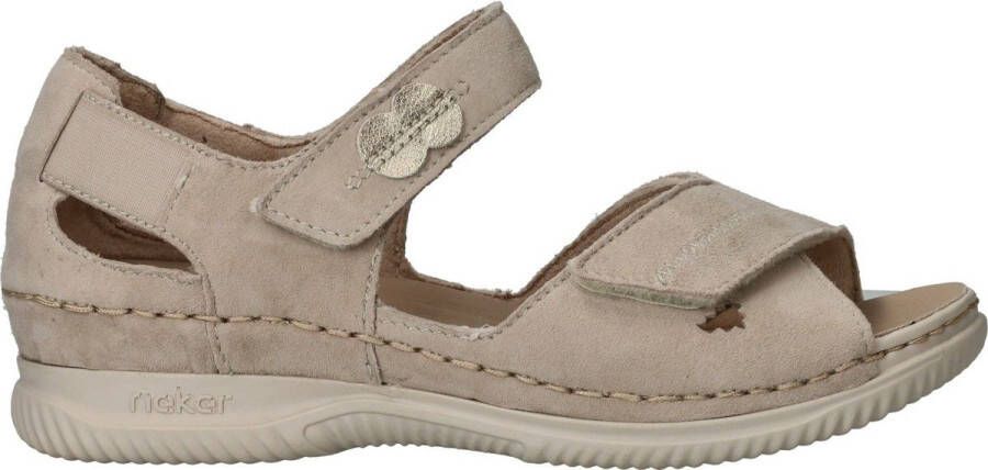 Rieker Sandaal V7474-60 Beige Wijdte H