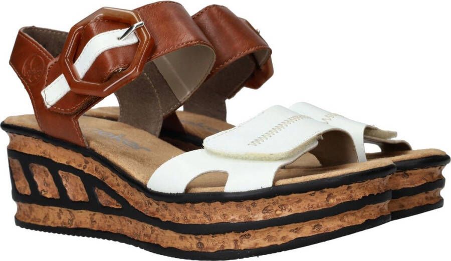 Rieker Trendy Platform Sandaal met gesp Multicolor Dames