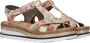 Rieker Gouden Metallic Sandaal met Print Multicolor Dames - Thumbnail 5