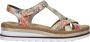 Rieker Gouden Metallic Sandaal met Print Multicolor Dames - Thumbnail 1