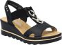 Rieker Elegante Comfortabele Sandalette Bruin Gesp Multicolor - Thumbnail 8