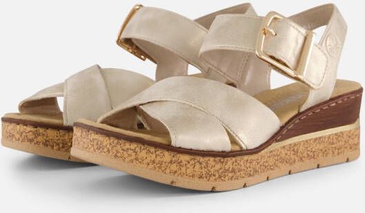 Rieker Sandalen beige Textiel