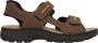 Rieker Heren Platte Sandaal in Bruin met Klittenbandsluitingen Brown Heren - Thumbnail 2