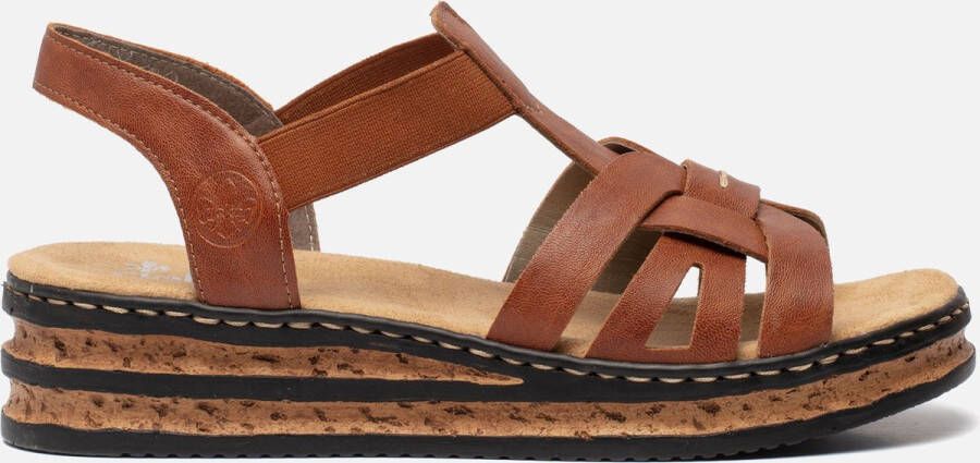Rieker Sandalen cognac Imitatieleer Dames