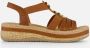 Rieker Bruine sandaal met kralen en platformzool Brown Dames - Thumbnail 2