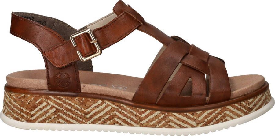 Rieker Sandalen Dames Cognac