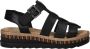 Rieker Sandalen Dames Zwart - Thumbnail 1