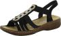 Rieker dames strappy sandalen zwart Sandalen V2870-00 zwart - Thumbnail 5