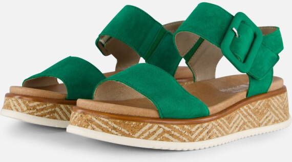 Rieker Sandalen groen Nubuck Dames