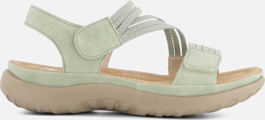 Rieker Sandalen zomerschoen sandaal sleehak met elastieken