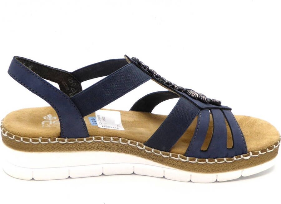 Rieker Sandalen zomerschoen sandaal sleehak met modieuze decoratieve elementen - Foto 2