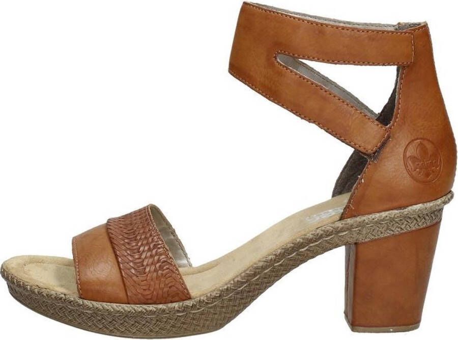 Rieker Sandalen met hak cognac Synthetisch Dames