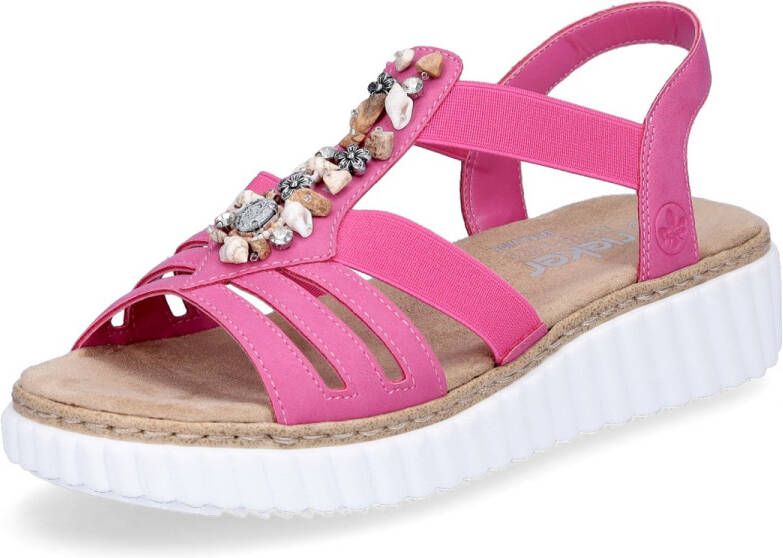 Rieker Plateausandalen zomerschoen sandaal plateauhak met zachte binnenzool