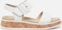 Rieker Witte leren sandaal met print White Dames - Thumbnail 20
