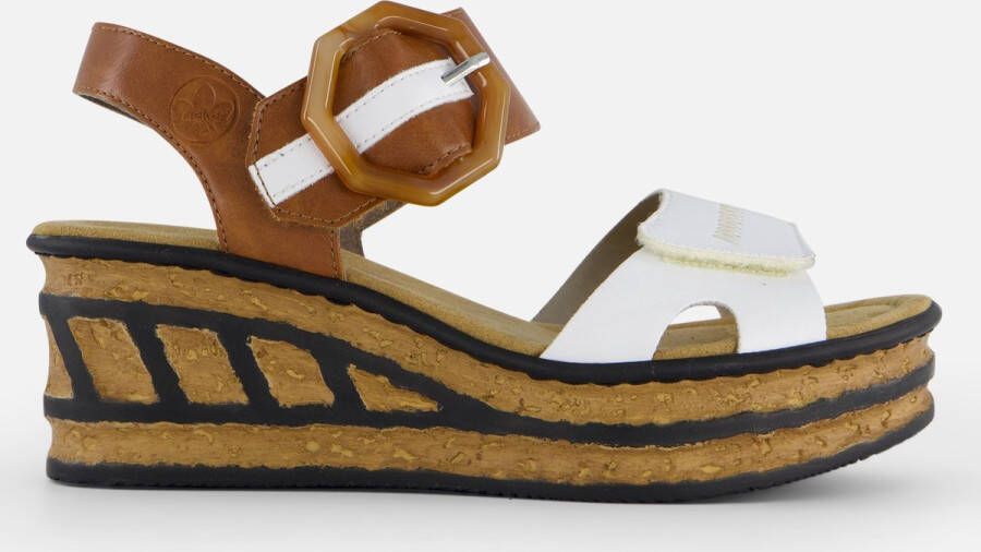 Rieker Trendy Platform Sandaal met gesp Multicolor Dames