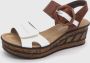 Rieker Trendy Platform Sandaal met gesp Multicolor Dames - Thumbnail 1