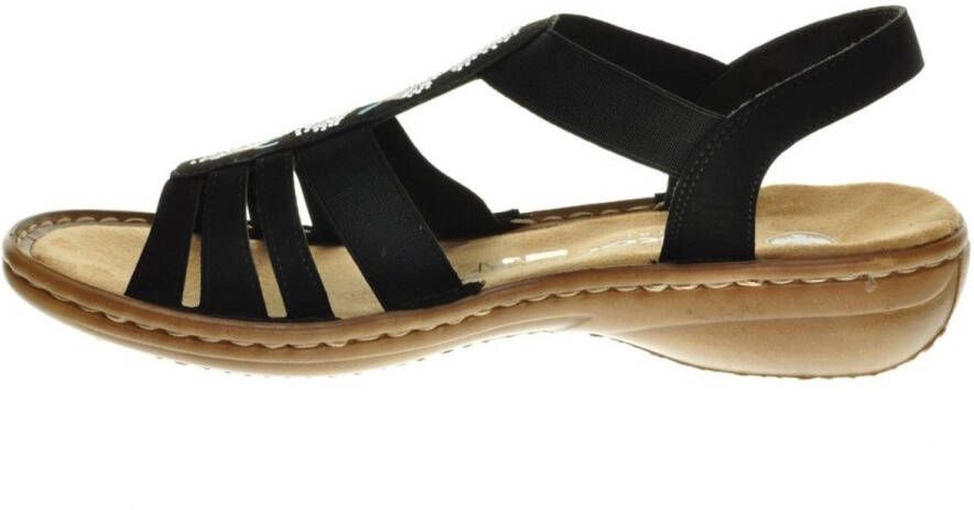 Rieker Sandalen Zwart Klassiek