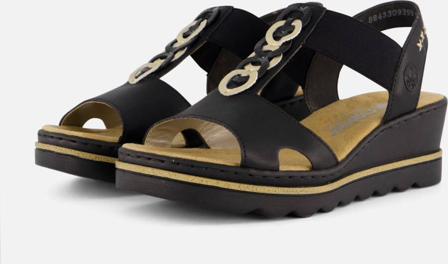 Rieker Elegante Comfortabele Sandalette Bruin Gesp Multicolor - Foto 11