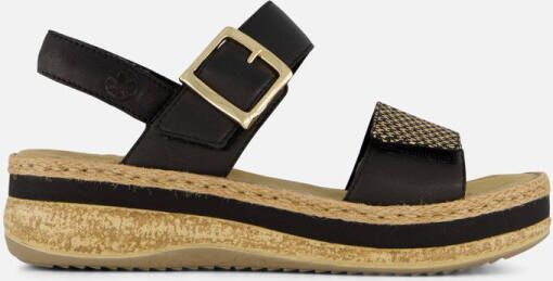 Rieker Sandalen zwart Synthetisch Dames