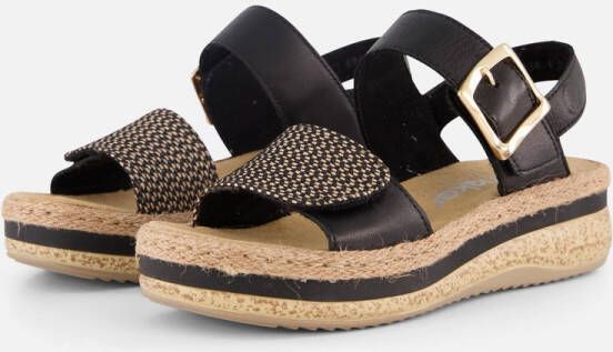 Rieker Sandalen zwart Synthetisch Dames