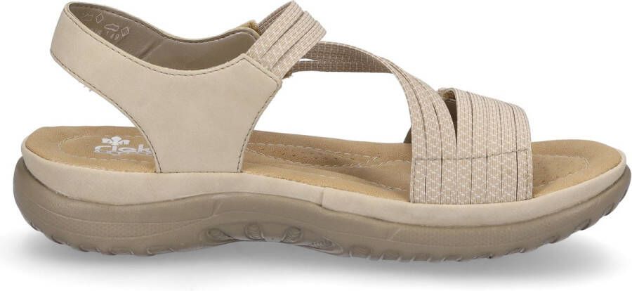Rieker Sandalen zomerschoen sandaal sleehak met elastieken