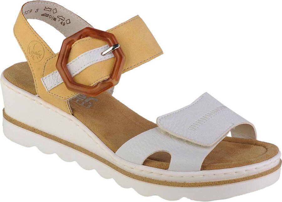 Rieker Sandals 67476-69 Vrouwen Wit Sandalen