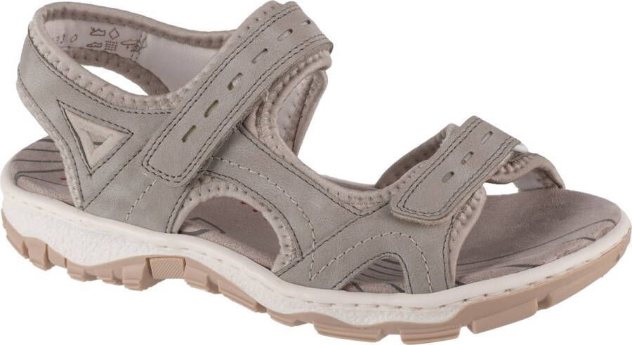 Rieker Sandals 68866-40 Vrouwen Grijs Sandalen