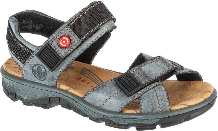 Rieker dames trekking sandalen blauw-grijs Sandalen 68851-14 blauw-grijs