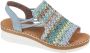 Rieker Sandalen zomerschoen sandaal sleehak in modieuze vlecht-look - Thumbnail 1