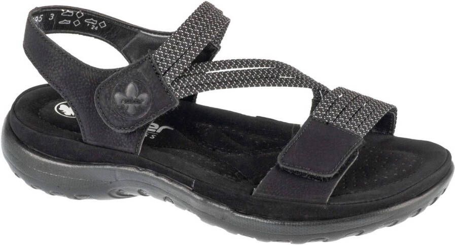 Rieker Sandalen zomerschoen sandaal sleehak met elastieken
