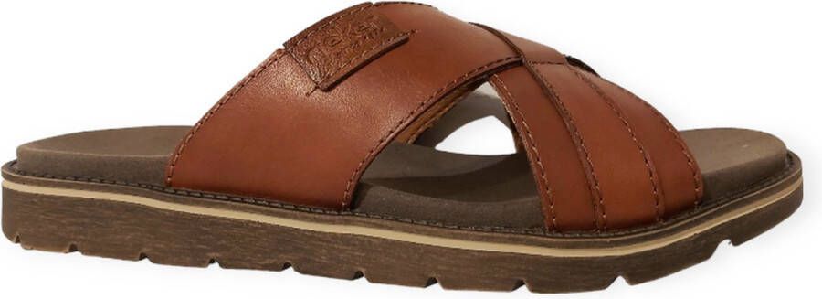 Rieker Slippers zomerschoen slippers badschoen met contrastkleurige raamstiksels - Foto 11