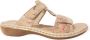 Rieker Metallic Gouden Print Slipper Multicolor Dames - Thumbnail 1