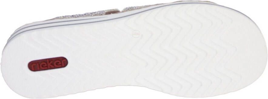 Rieker Slipper Beige Steentjes