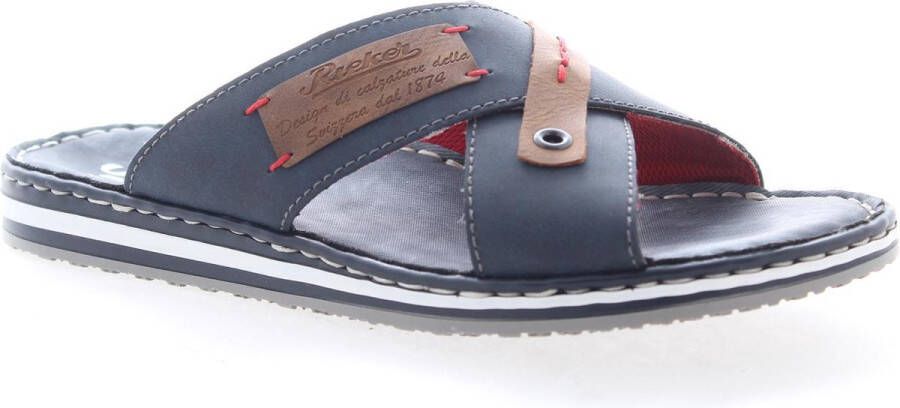 Rieker Heren 21099 Instappers Blauw Synthetisch